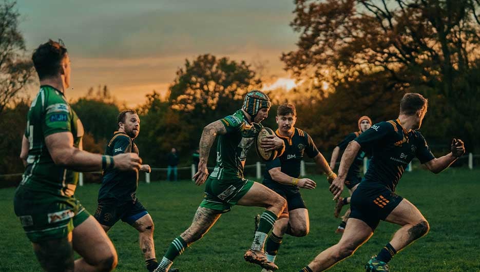 Sports team running